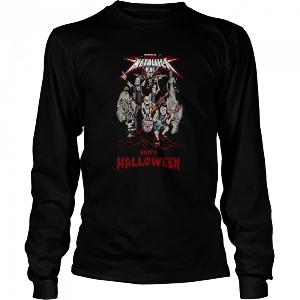 Metal Band Club Happy Halloween Shirt Long Sleeved T-Shirt