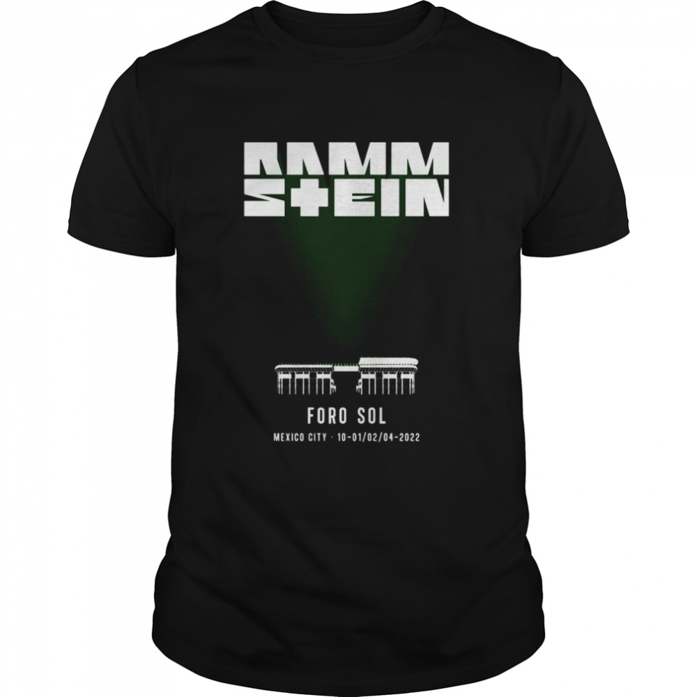 Rammstein Foro Sol Mexico City 2022 Tour Shirt