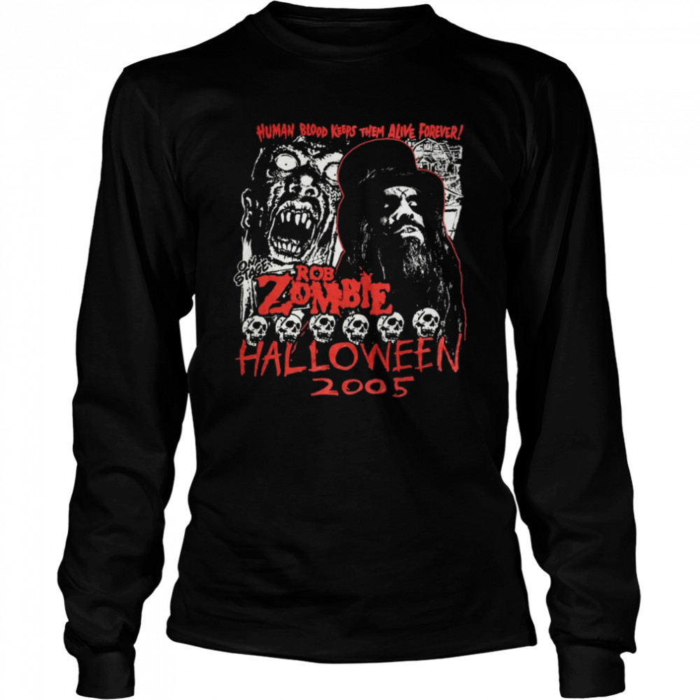 Rob Zombie Halloween Horror Movie Band Black Metal Rock Shirt Long Sleeved T-Shirt