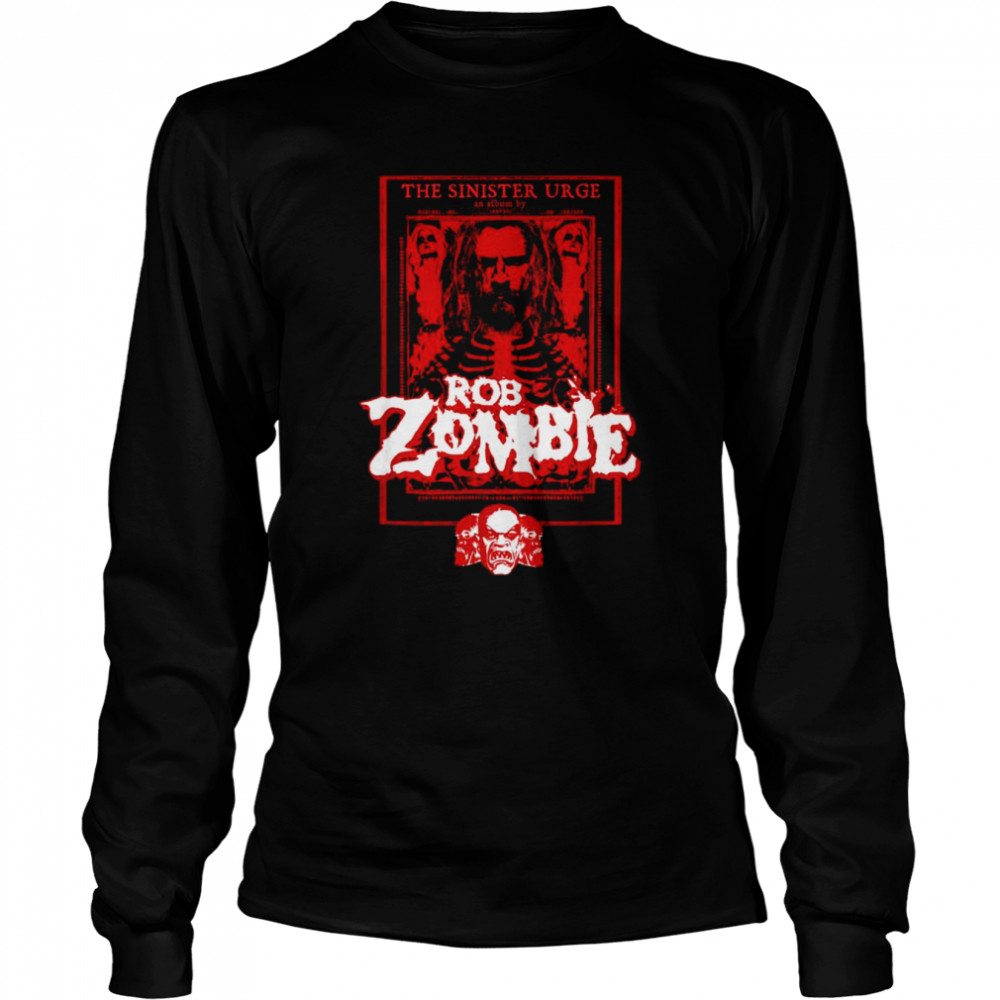 Rob Zombie Sinister Urge Movie Poster Retro shirt Long Sleeved T-shirt