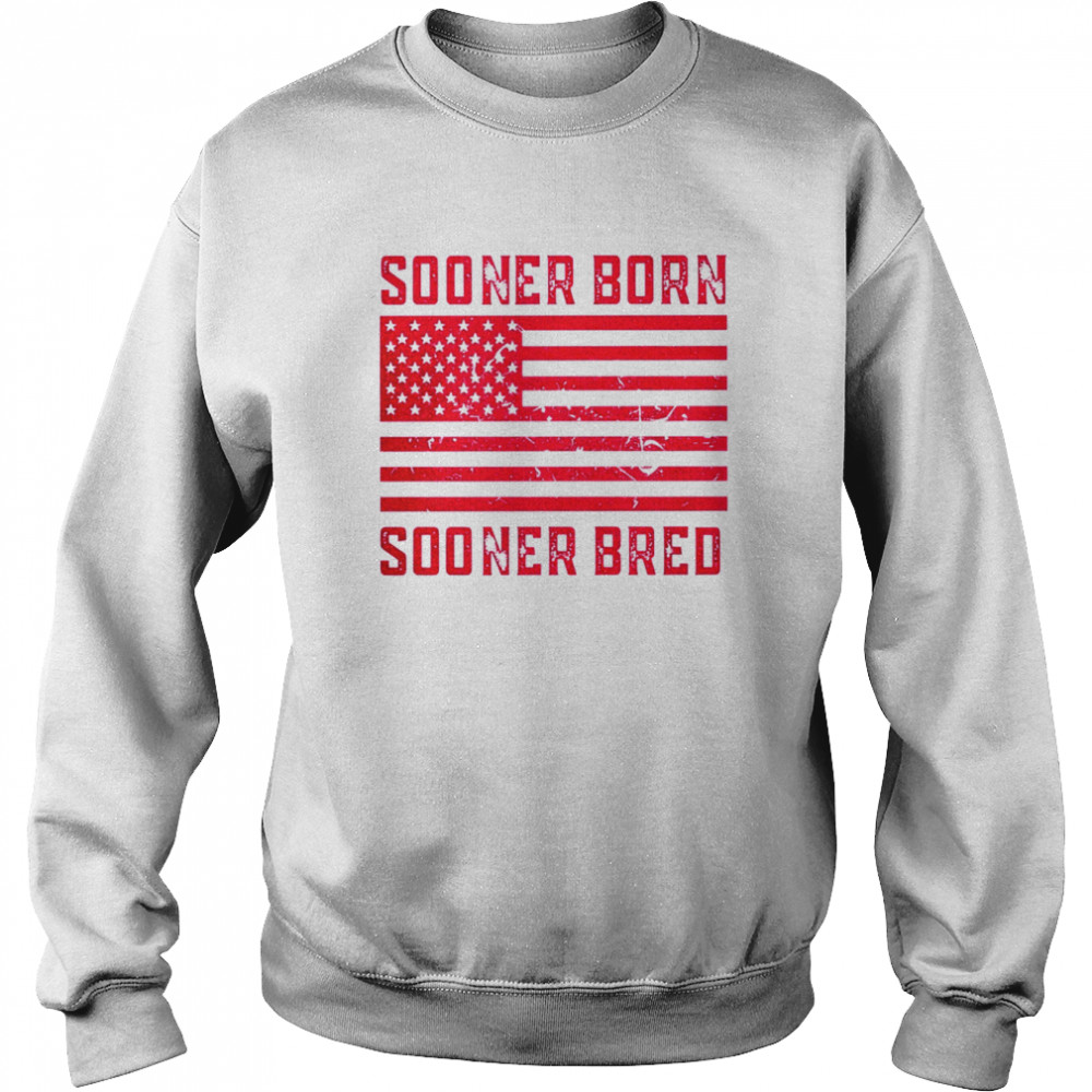 Oklahoma Sooners Born Sooners Bred America shirt Unisex Sweatshirt