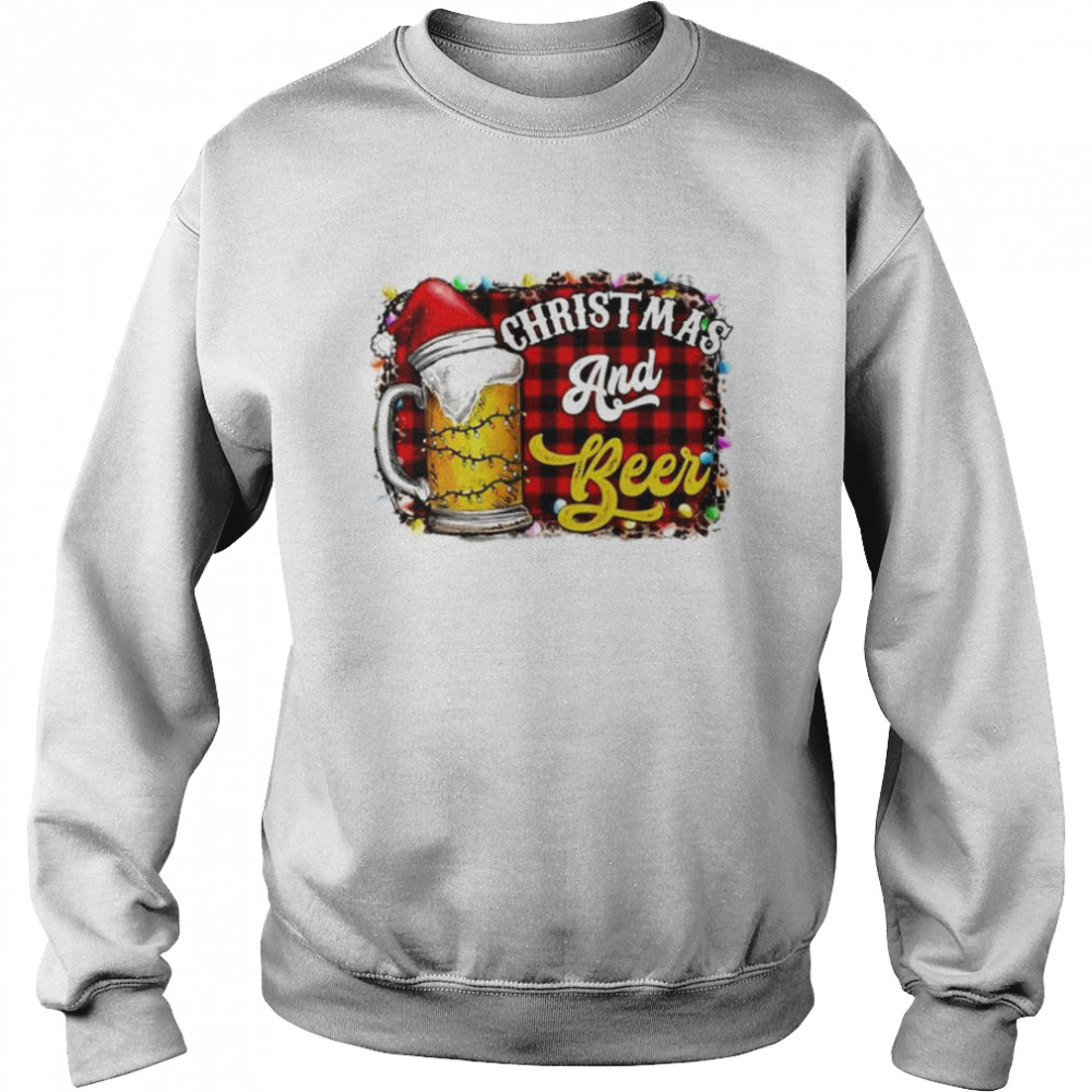 christmas and beer Santa beer shirt Unisex Sweatshirt
