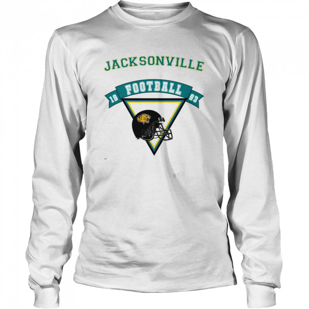 Vintage Style Jacksonville Jaguar Football Nfl Shirt Long Sleeved T-Shirt