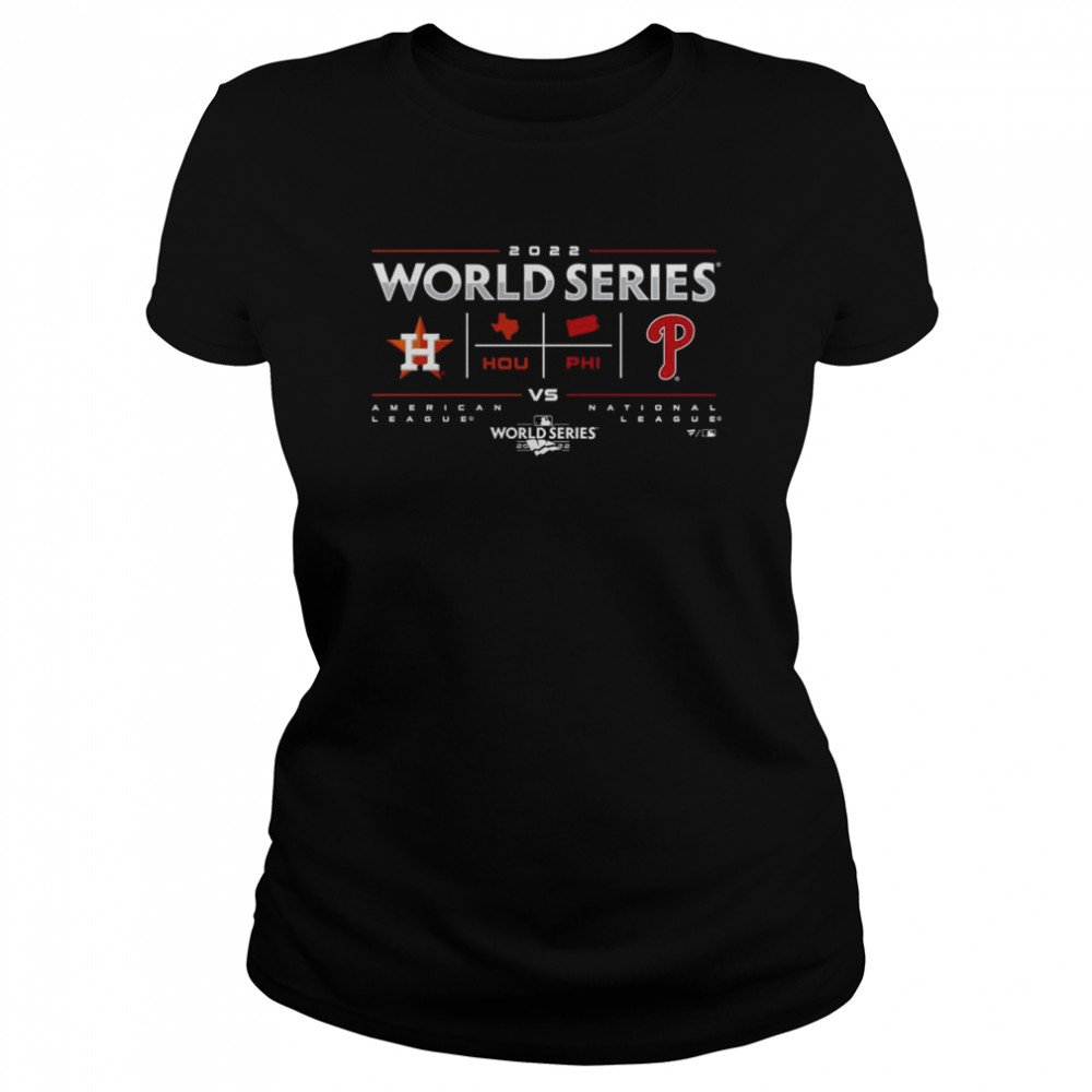 Mlb Houston Astros Vs. Philadelphia Phillies 2022 World Series Change Up Matchup  Classic Women'S T-Shirt