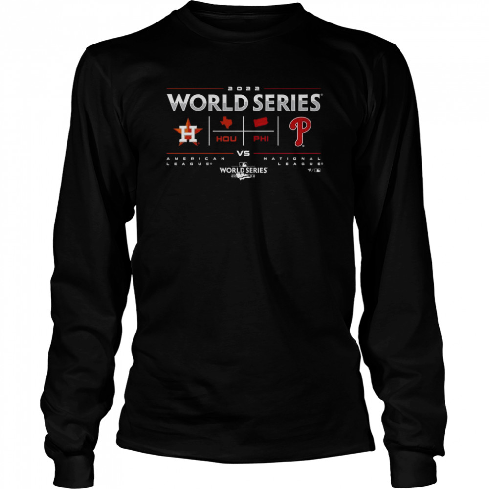 Mlb Houston Astros Vs. Philadelphia Phillies 2022 World Series Change Up Matchup  Long Sleeved T-Shirt