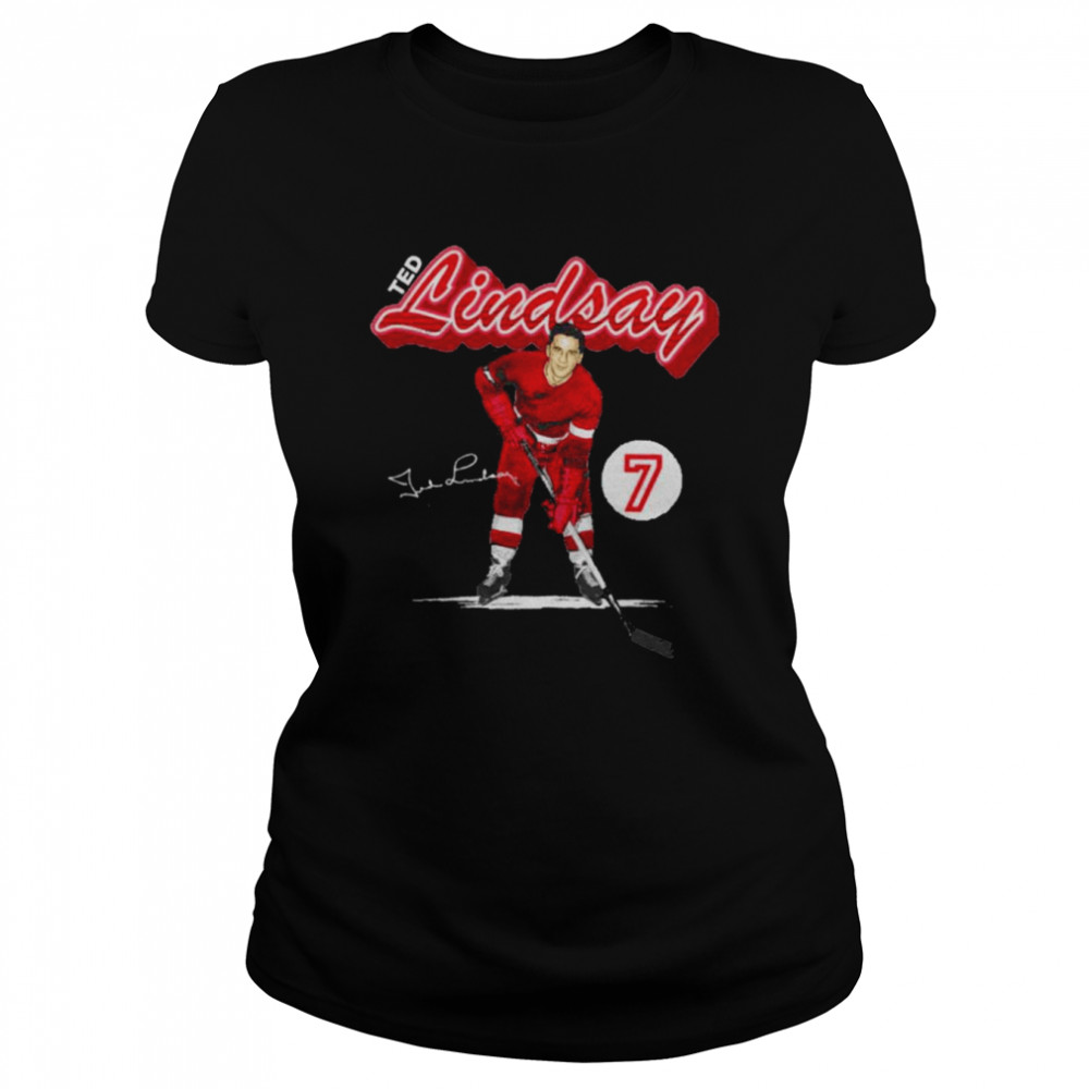 Ted Lindsay Detroit Red Wings No 7 Retro Shirt Classic Women'S T-Shirt