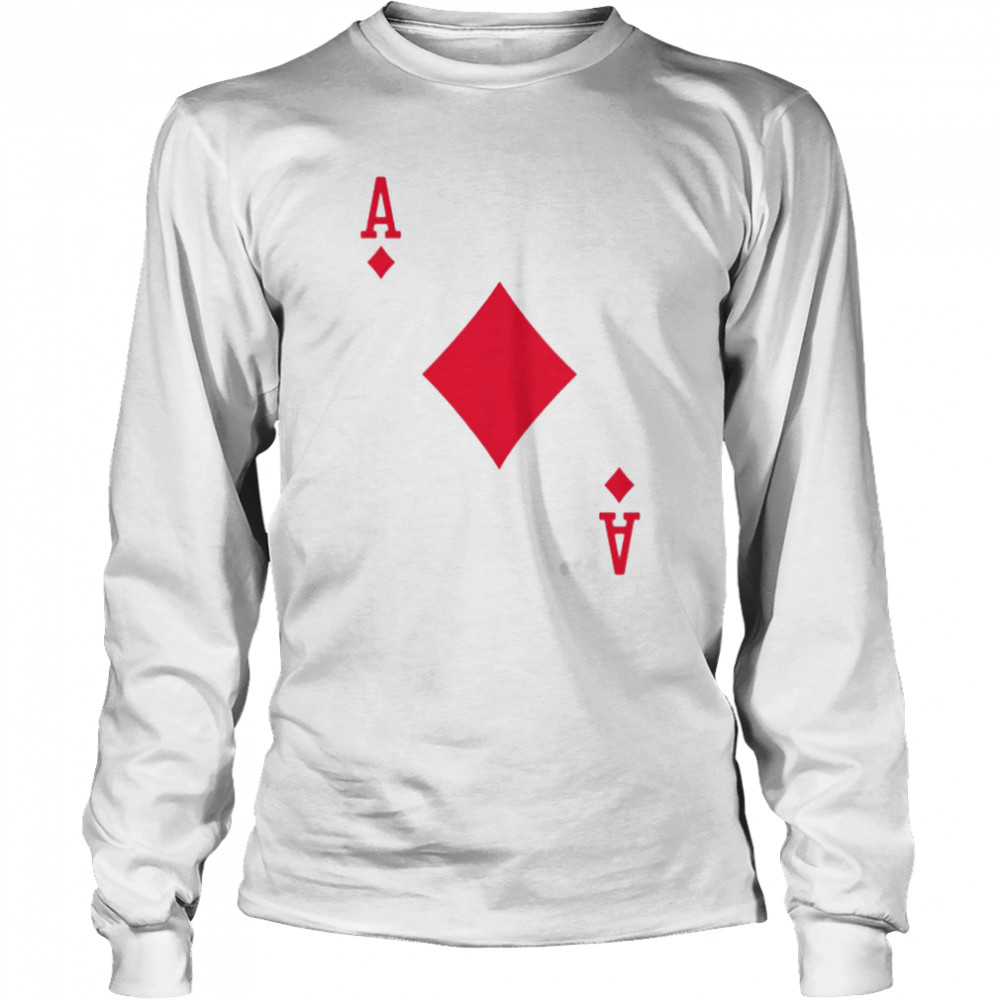 Ace Of Diamonds Halloween Team Costume Funny Poker Cards Shirt Long Sleeved T Shirt