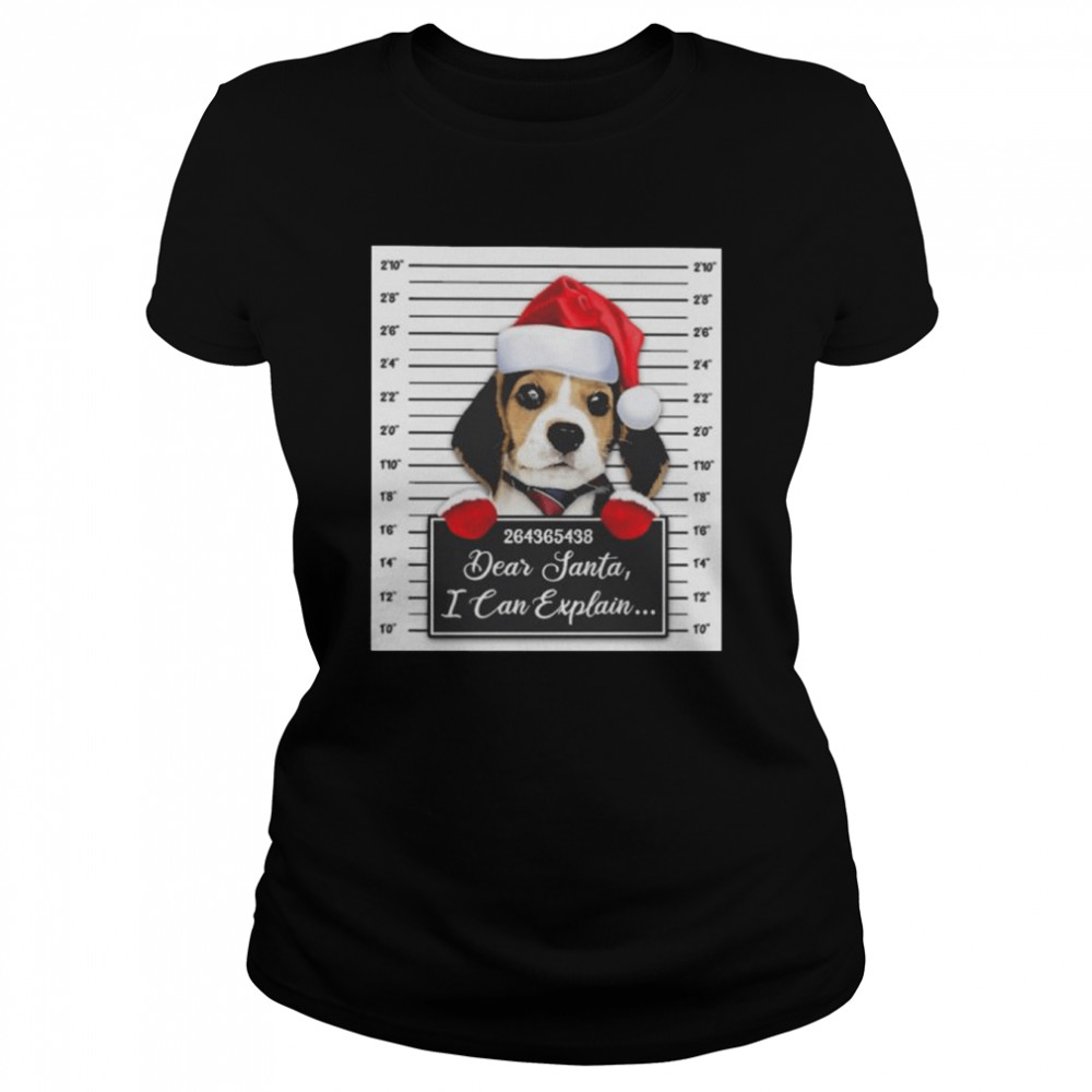 santa beagle dear santa i can explain 2022 christmas shirt classic womens t shirt