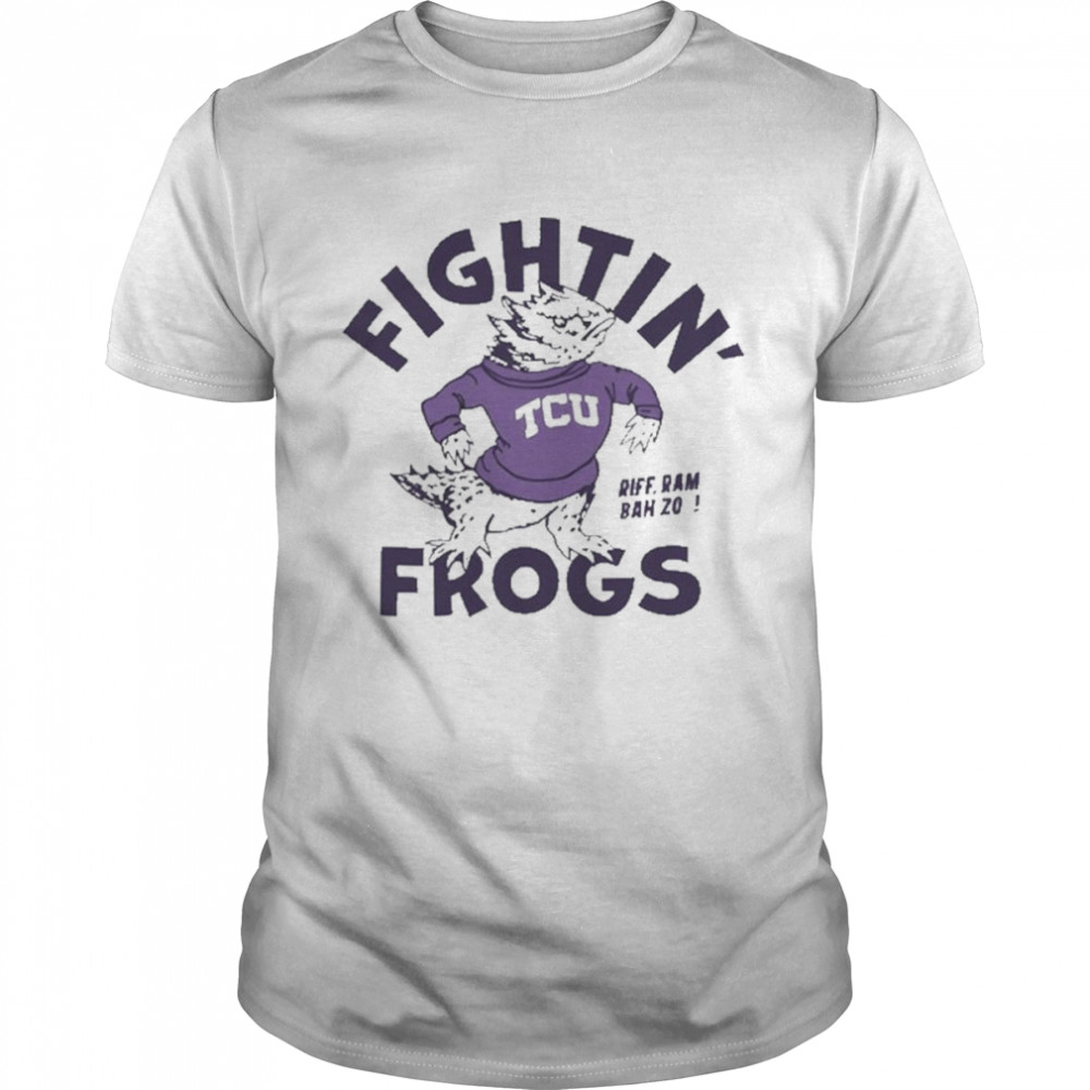 Tcu fightin’ frogs riff ram bah zo t-shirt