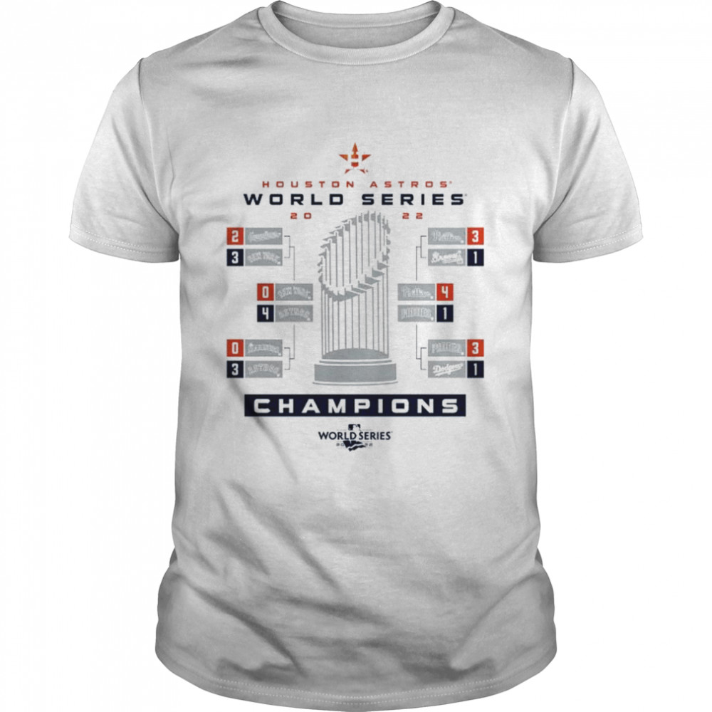 The Houston Astros 2022 World Series Champions Milestone Schedule T-Shirt