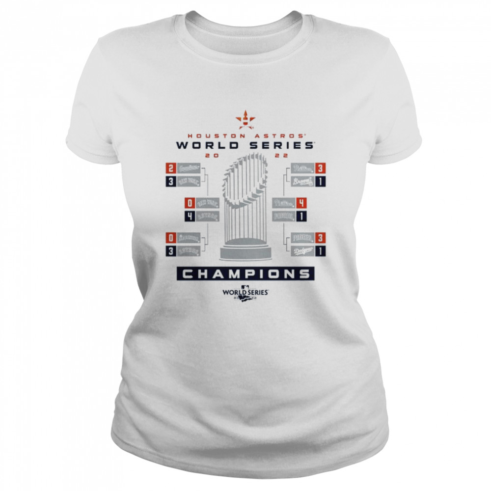 the houston astros 2022 world series champions milestone schedule t classic womens t shirt