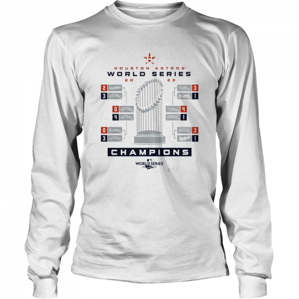 The Houston Astros 2022 World Series Champions Milestone Schedule T- Long Sleeved T-shirt