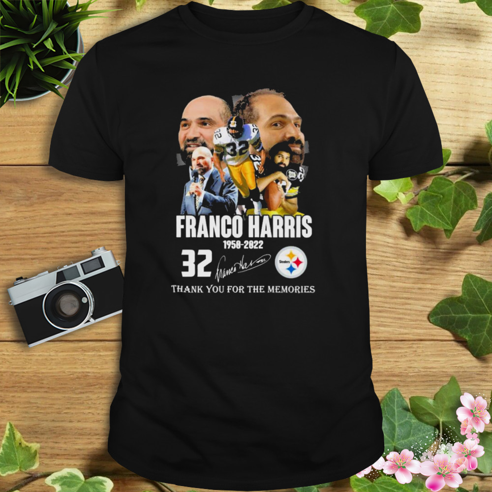 Franco Harris 19502022 Thank You For The Memories Signatures Shirt c59aa1 0