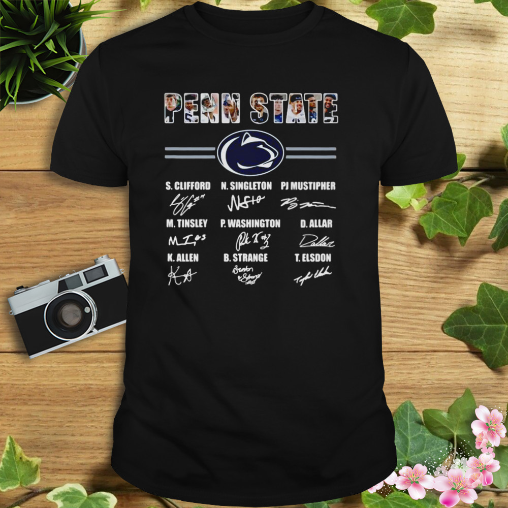Penn State Football Name Players Signatures Shirt 974214 0