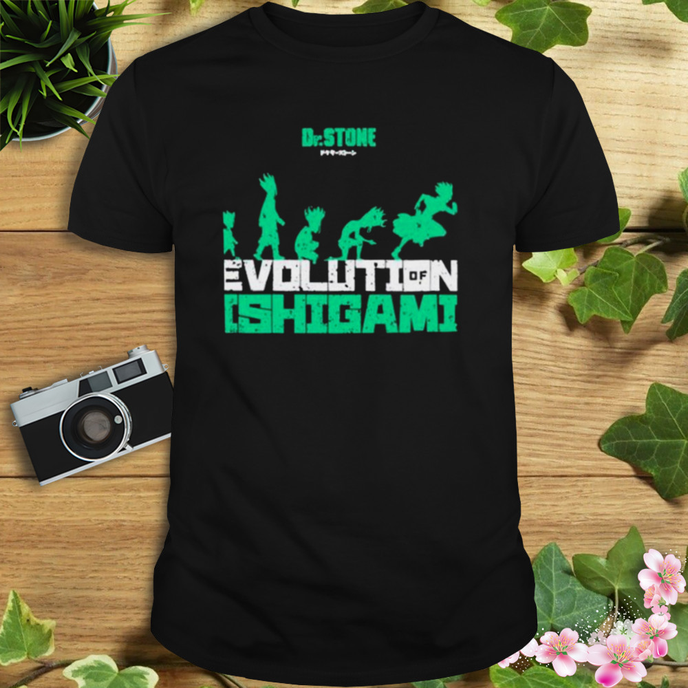 Evolution Of Ishigami Grunge Style Green Design Dr Stone Shirt 3