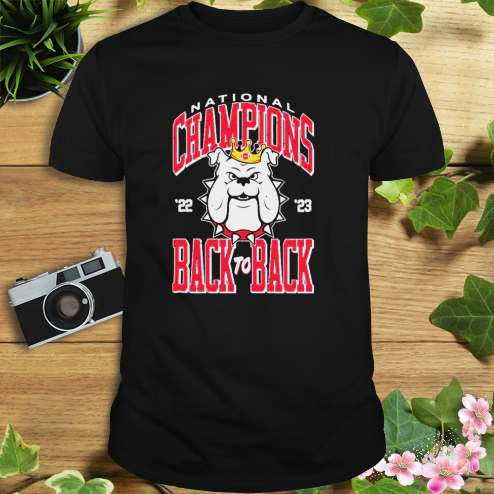 Georgia bulldogs national champions 2023 back to back gauge shirt 299c38 0