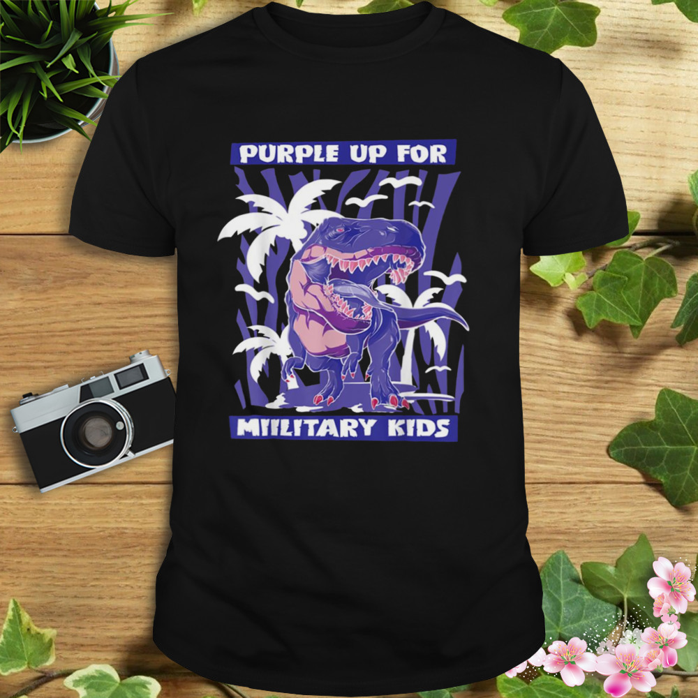 TREX Purple Up For Military Kids Purple Month Military Children shirt 7f3aa5 0